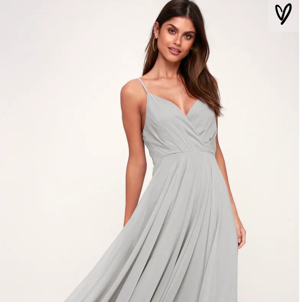 Lulus All About Love Grey Maxi Dress